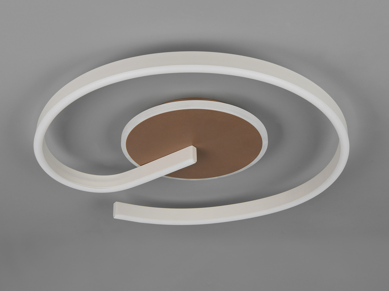 Deckenleuchte CALLE in Coffee flach, LED dimmbar & Lichtfarbe einstellbar Ø 50cm