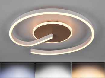 Deckenleuchte CALLE in Coffee flach, LED dimmbar & Lichtfarbe einstellbar Ø 50cm