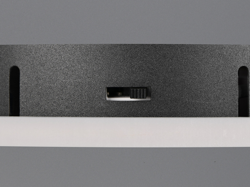 Deckenleuchte CALLE in Schwarz flach LED dimmbar & Lichtfarbe einstellbar Ø 50cm