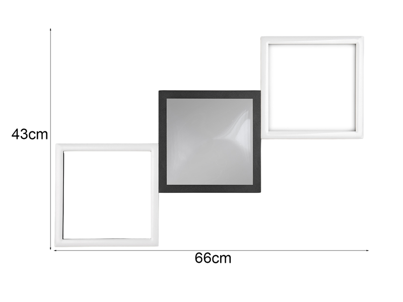 LED Deckenleuchte GELO in Schwarz ultraflach, dimmbar, groß, Breite 66cm