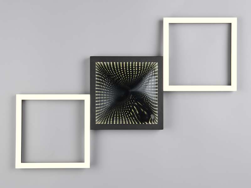 LED Deckenleuchte GELO in Schwarz ultraflach, dimmbar, groß, Breite 66cm
