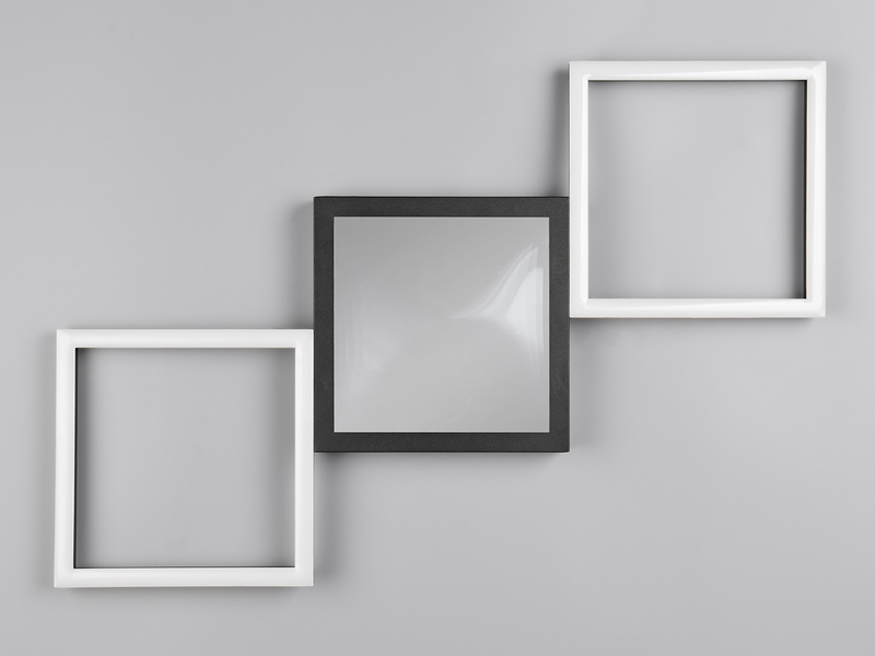 LED Deckenleuchte GELO in Schwarz ultraflach, dimmbar, groß, Breite 66cm