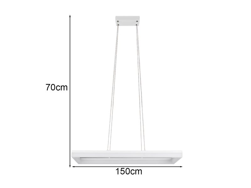 LED Pendelleuchte CAMINO modern in Weiß, Breite 70cm
