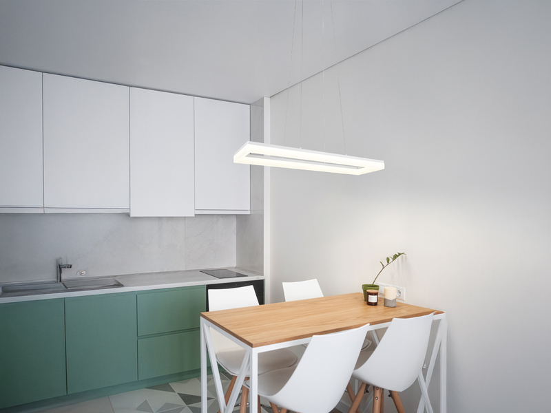 LED Pendelleuchte CAMINO modern in Weiß, Breite 70cm