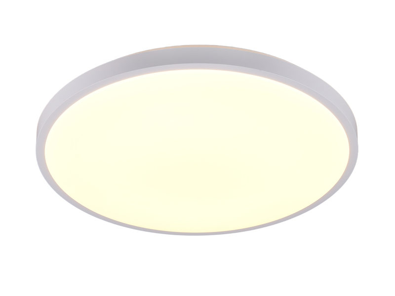 LED Deckenleuchte SLOPE flach mit Fernbedienung, dimmbar, Weiß, Ø 49cm