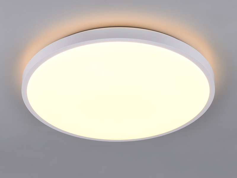 LED Deckenleuchte SLOPE flach mit Fernbedienung, dimmbar, Weiß, Ø 49cm
