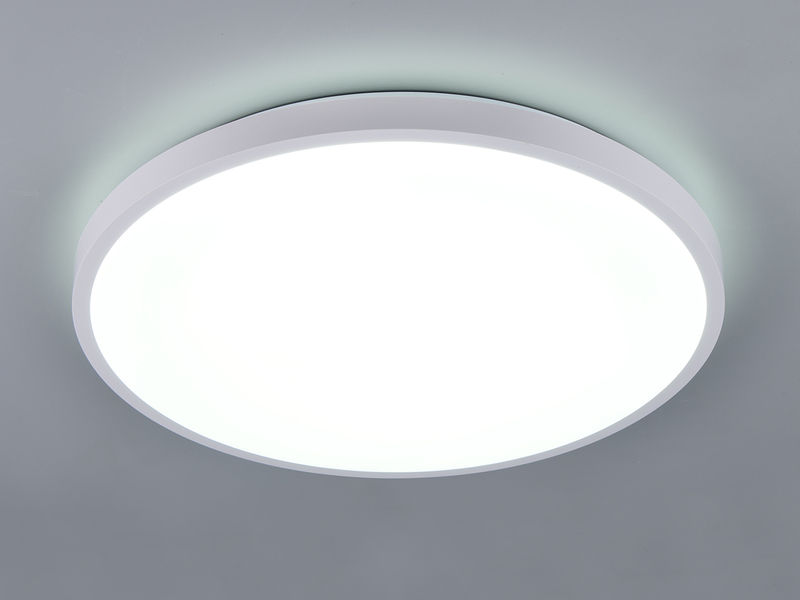 LED Deckenleuchte SLOPE flach mit Fernbedienung, dimmbar, Weiß, Ø 49cm