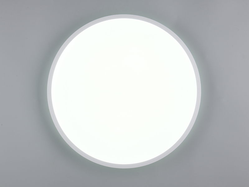LED Deckenleuchte SLOPE flach mit Fernbedienung, dimmbar, Weiß, Ø 49cm