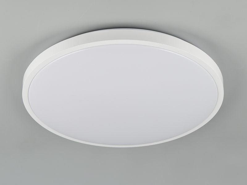 LED Deckenleuchte SLOPE flach mit Fernbedienung, dimmbar, Weiß, Ø 49cm