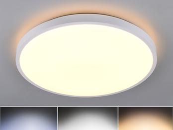 LED Deckenleuchte SLOPE flach mit Fernbedienung, dimmbar, Weiß, Ø 49cm