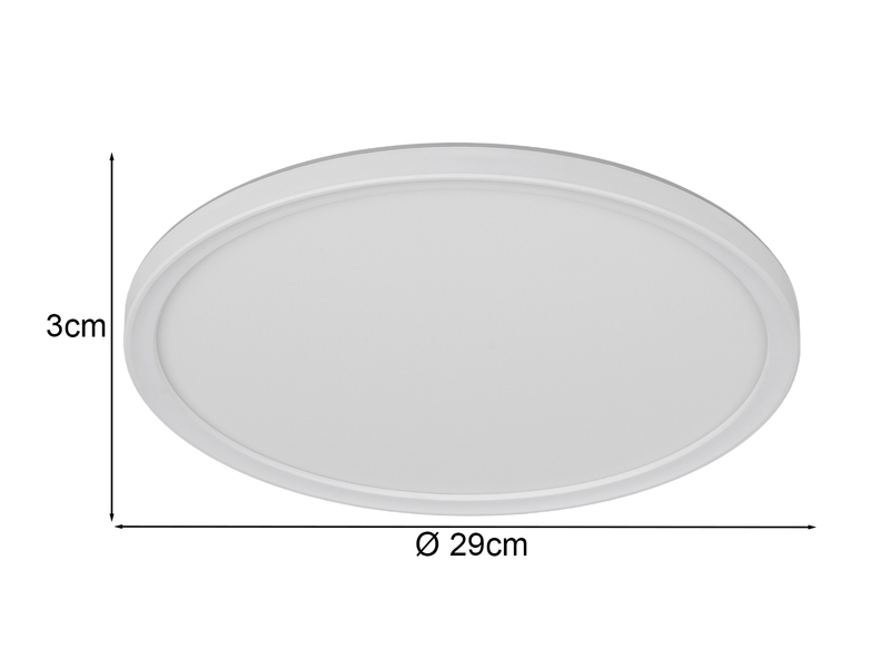 LED Deckenleuchte JOKO ultraflach mit Fernbedienung, dimmbar, Weiß, Ø 29cm
