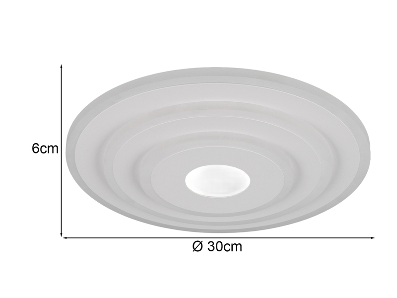 LED Deckenleuchte GOYA ultraflach mit Fernbedienung, klein, dimmbar Weiß, Ø 30cm