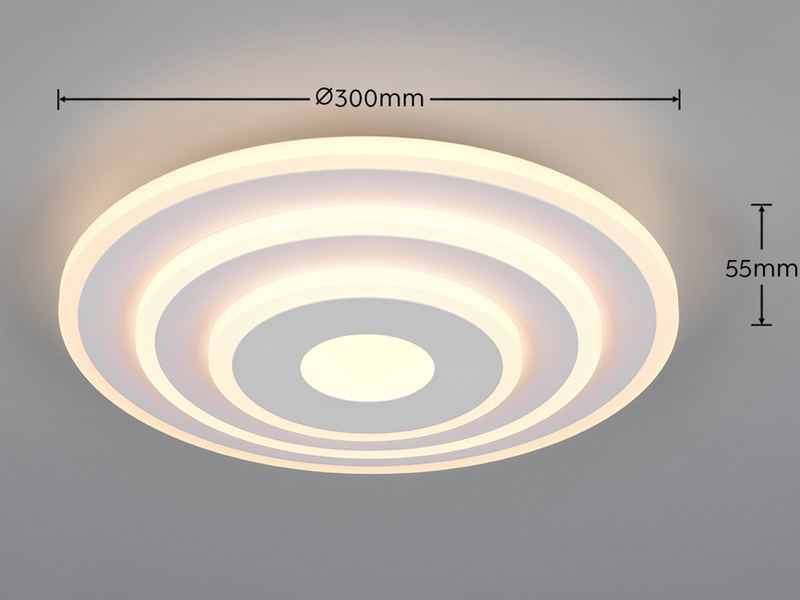 LED Deckenleuchte GOYA ultraflach mit Fernbedienung, klein, dimmbar Weiß, Ø 30cm
