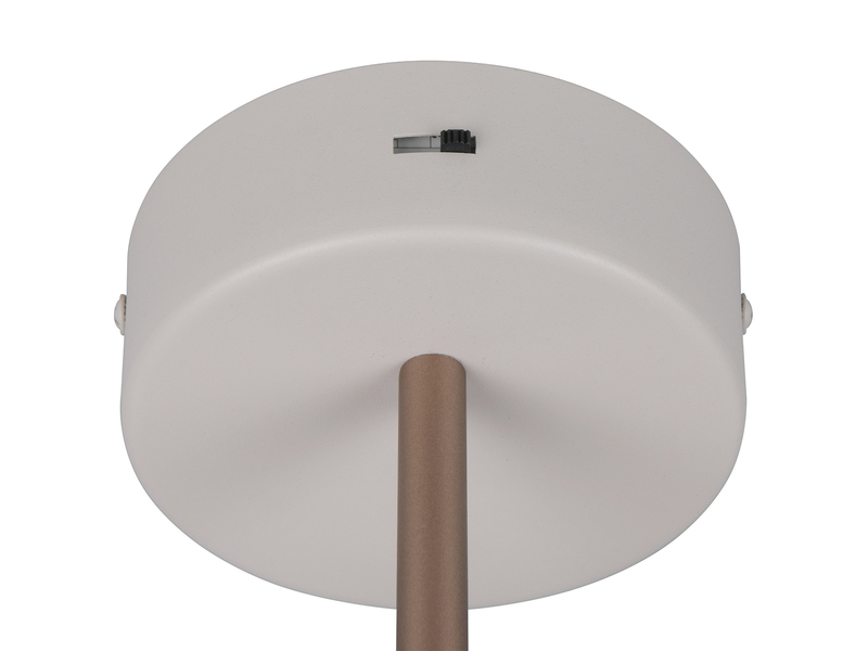 Dimmbare LED Wandleuchte KEATON im modernen Design, Hellgrau Höhe 18,5cm