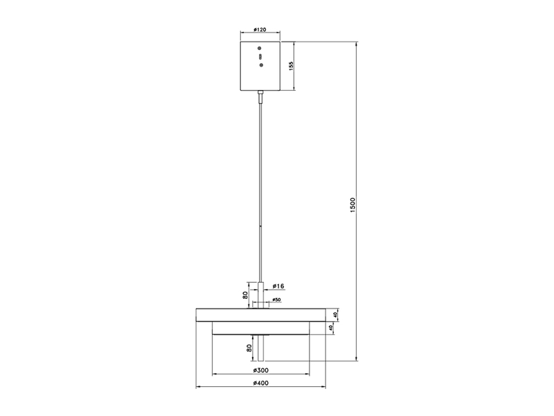Dimmbare LED Pendelleuchte KEATON im modernen Design, Hellgrau Ø 40cm