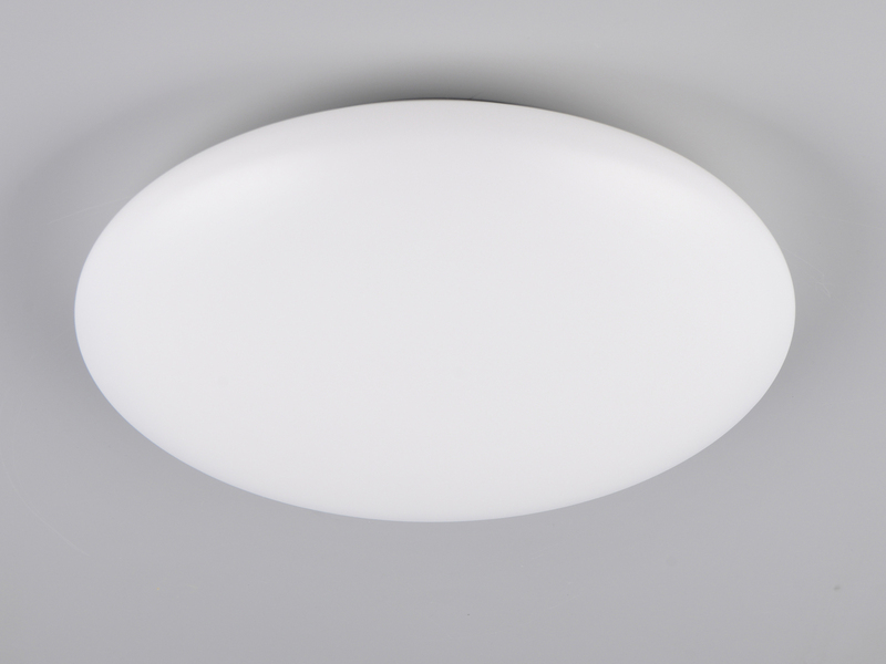 Flache LED Deckenleuchte VIORA  in Weiß, IP44 Badezimmer geeignet, Ø 27cm