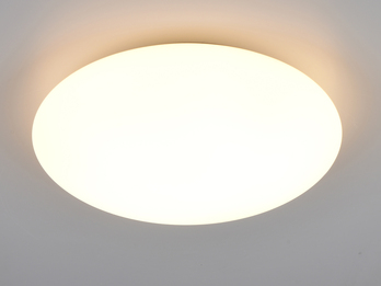 Flache LED Deckenleuchte VIORA  in Weiß, IP44 Badezimmer geeignet, Ø 27cm