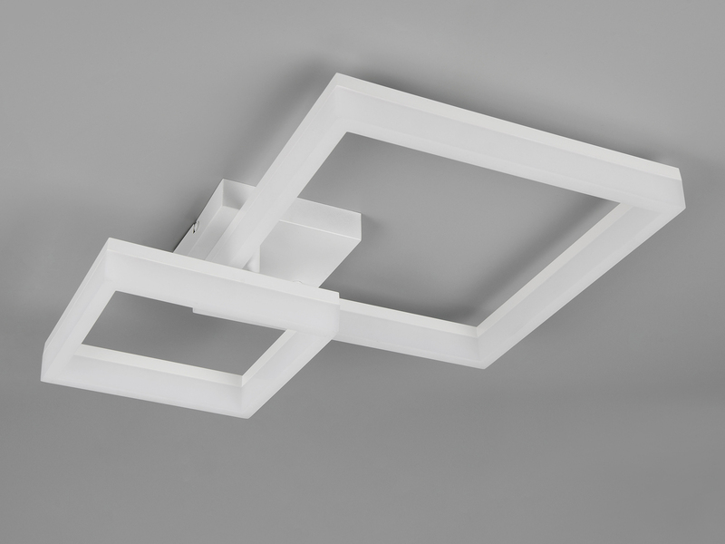 Große Deckenleuchte CAMINO Weiß mit 2 LED Leuchteinheiten, Breite 62cm