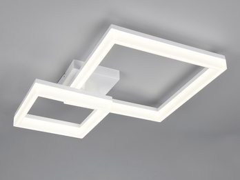Große Deckenleuchte CAMINO Weiß mit 2 LED Leuchteinheiten, Breite 62cm