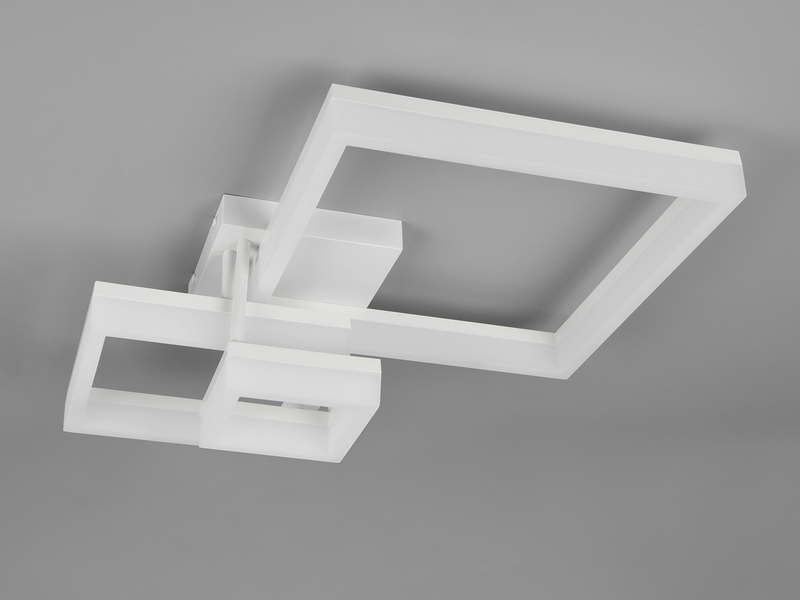Große Deckenleuchte CAMINO Weiß mit 3 LED Leuchteinheiten, Breite 65cm