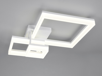 Große Deckenleuchte CAMINO Weiß mit 3 LED Leuchteinheiten, Breite 65cm
