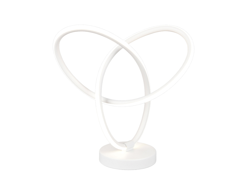 LED Tischlampe LANDO, Metall in Weiß, Höhe 28cm