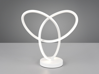 LED Tischlampe LANDO, Metall in Weiß, Höhe 28cm