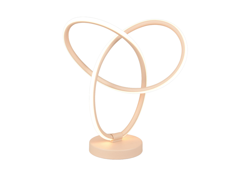 LED Tischlampe LANDO, Metall in Beige, Höhe 28cm