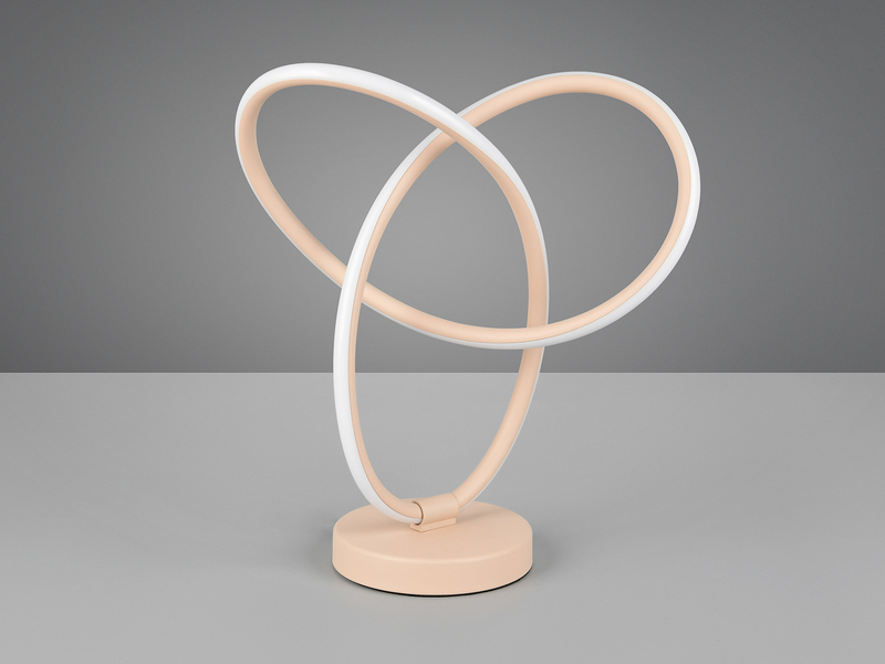 LED Tischlampe LANDO, Metall in Beige, Höhe 28cm