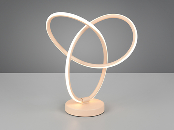 LED Tischlampe LANDO, Metall in Beige, Höhe 28cm