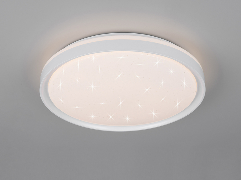 LED Deckenleuchte SOLIT flach mit Fernbedienung, RGB, dimmbar, Weiß, Ø 39cm