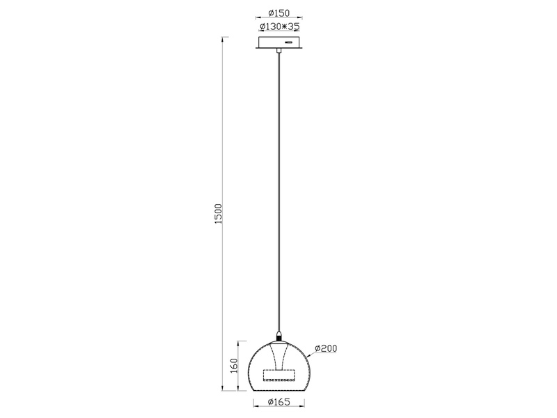 LED Pendelleuchte FLYNT mit Switch Dimmer & Lichtfarbe einstellbar, Ø 20cm