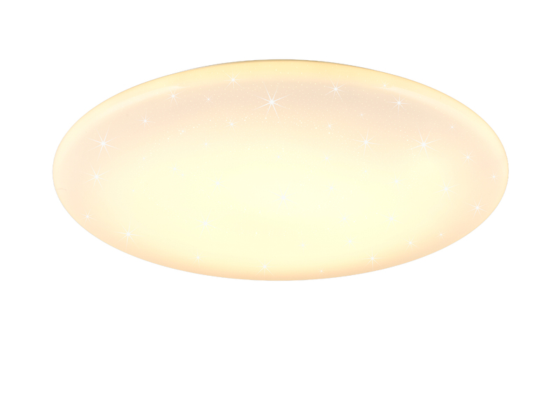 Große LED Deckenleuchte NANDO in Weiß, flach, Lichtfarbe einstellbar, Ø 70cm