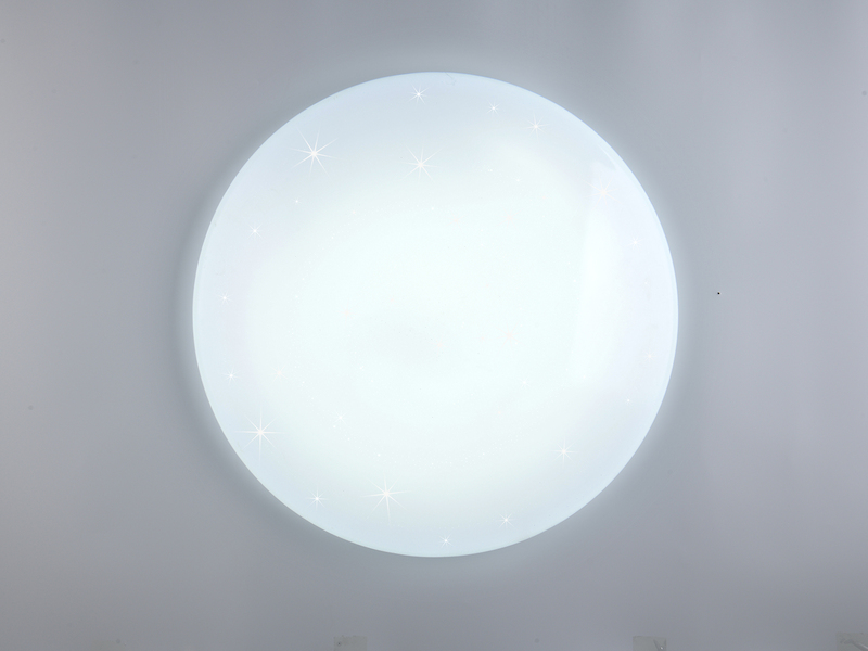 Große LED Deckenleuchte NANDO in Weiß, flach, Lichtfarbe einstellbar, Ø 70cm
