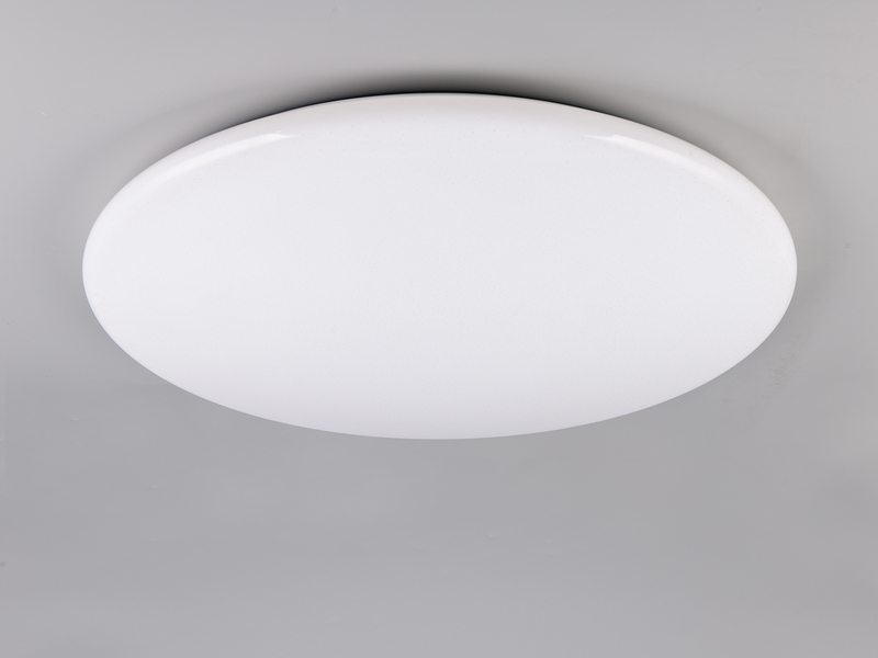 Große LED Deckenleuchte NANDO in Weiß, flach, Lichtfarbe einstellbar, Ø 70cm