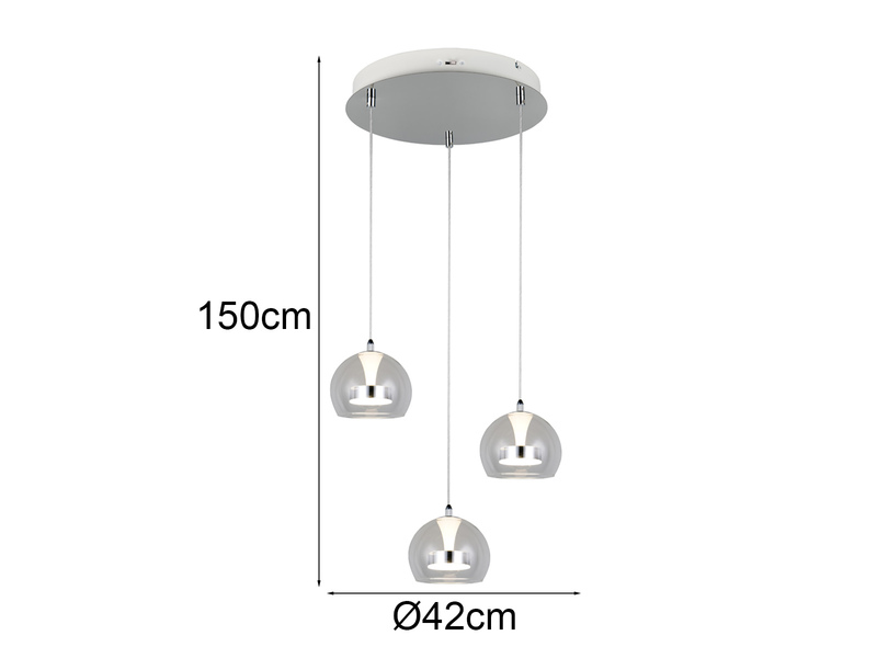LED Pendelleuchte FLYNT mit Switch Dimmer & Lichtfarbe einstellbar, Ø 42cm
