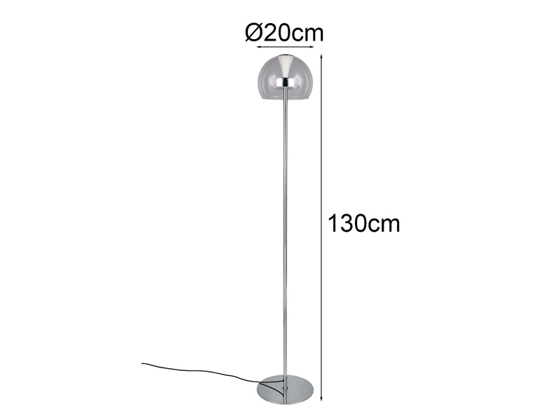 Kleine LED Stehleuchte FLYNT dimmbar & Lichtfarbe einstellbar, Höhe 130cm