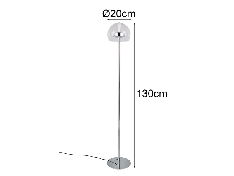 Kleine LED Stehleuchte FLYNT dimmbar & Lichtfarbe einstellbar, Höhe 130cm