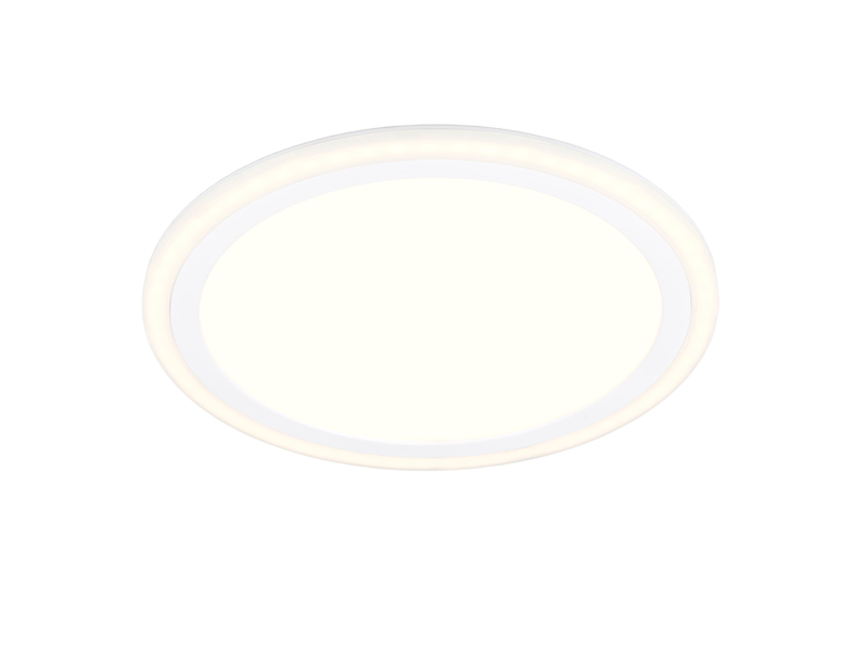 LED Deckenleuchte CORA ultraflach mit zwei Lichtquellen, Weiß, Ø 32,5cm