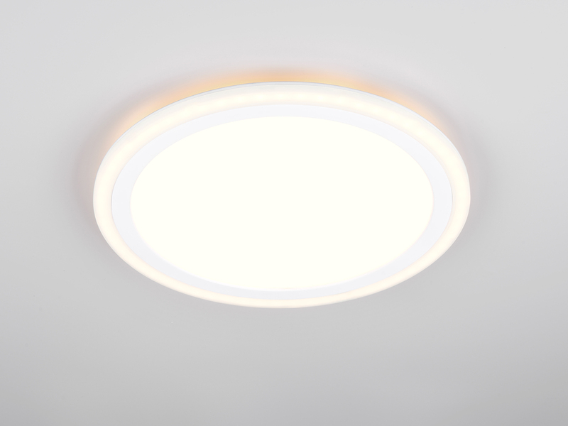 LED Deckenleuchte CORA ultraflach mit zwei Lichtquellen, Weiß, Ø 32,5cm