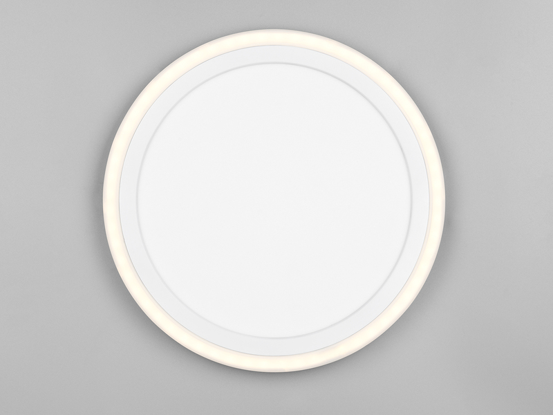 LED Deckenleuchte CORA ultraflach mit zwei Lichtquellen, Weiß, Ø 32,5cm