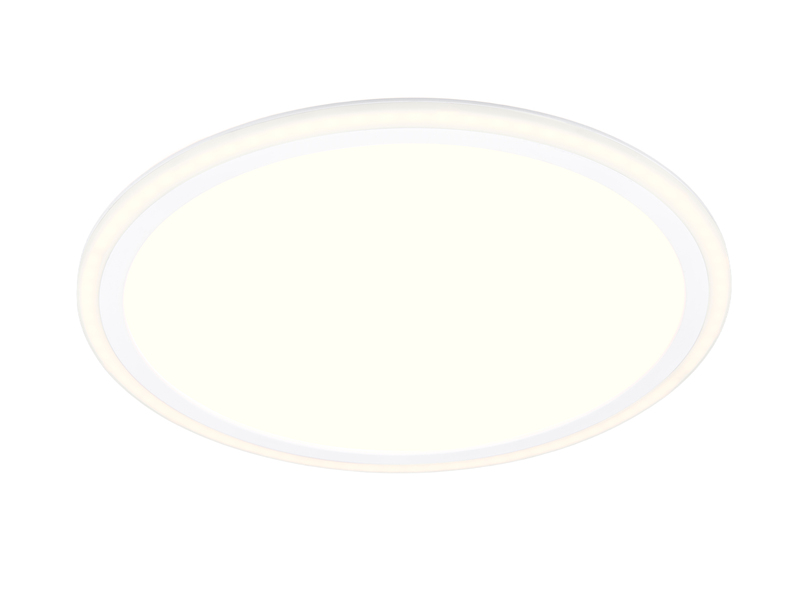LED Deckenleuchte CORA ultraflach mit zwei Lichtquellen, Weiß, Ø 45cm