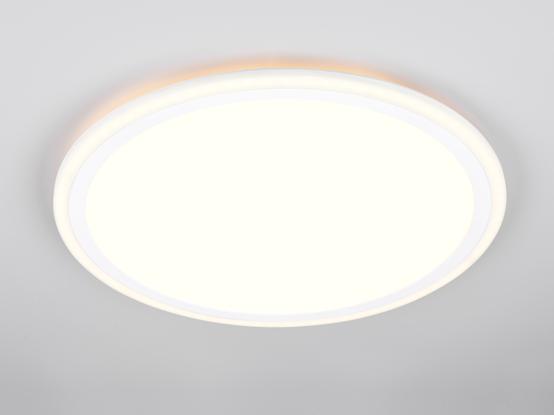 LED Deckenleuchte CORA ultraflach mit zwei Lichtquellen, Weiß, Ø 45cm