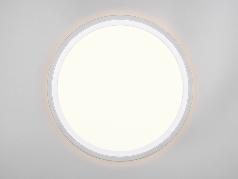 LED Deckenleuchte CORA ultraflach mit zwei Lichtquellen, Weiß, Ø 45cm