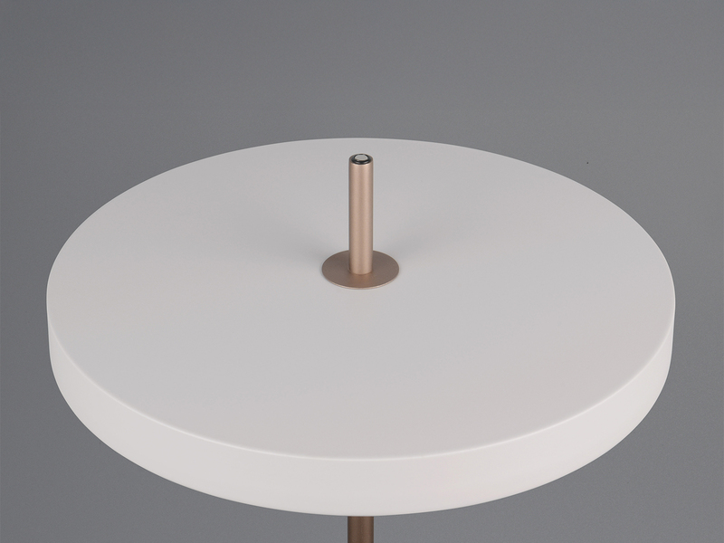 Dimmbare LED Stehlampe KEATON im modernen Design, Hellgrau, Höhe 138cm