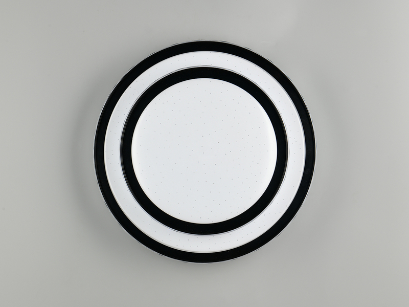 LED Deckenleuchte DIMA in Schwarz mit Sternenhimmel Effekt, Ø 39cm