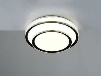 LED Deckenleuchte DIMA in Schwarz mit Sternenhimmel Effekt, Ø 39cm