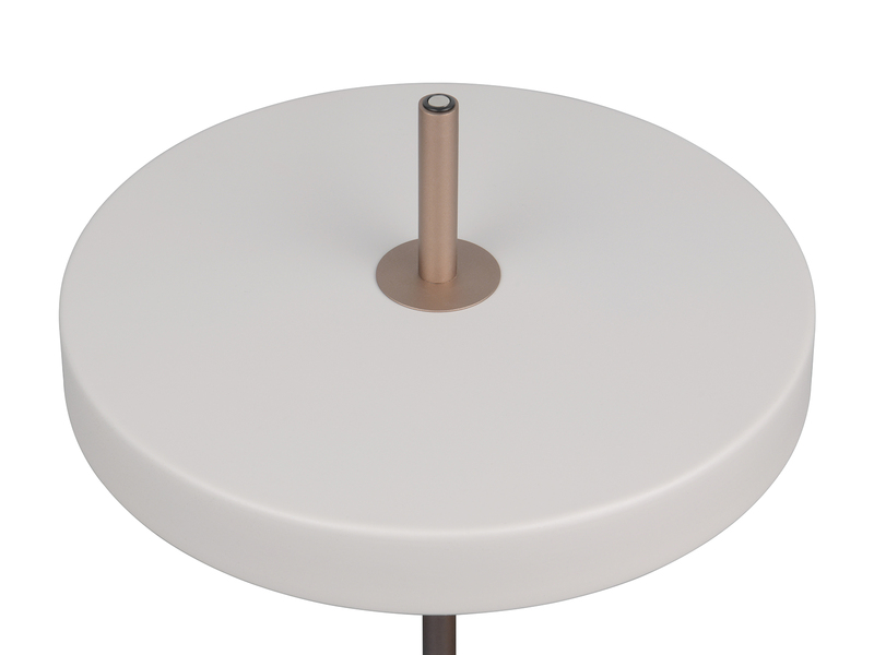 Dimmbare LED Tischlampe KEATON im modernen Design, Hellgrau, Höhe 45,5cm