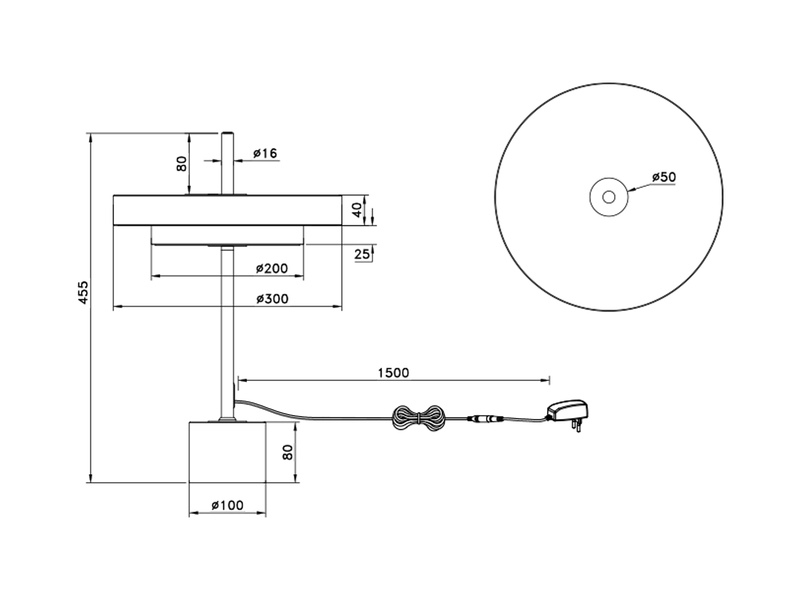 Dimmbare LED Tischlampe KEATON im modernen Design, Hellgrau, Höhe 45,5cm