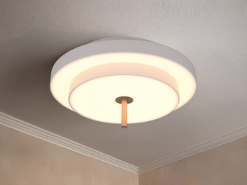 Dimmbare LED Deckenleuchte KEATON im modernen Design, Hellgrau Ø 40cm